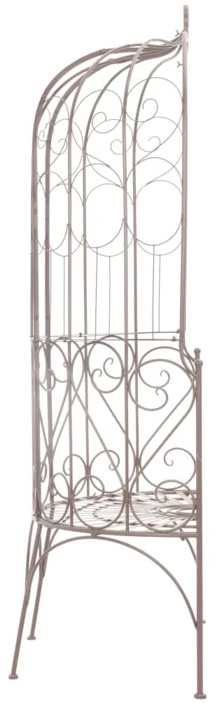 Banco de jardim 95 cm ferro antigo castanho