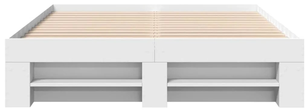 Estrutura de cama 140x190 cm derivados de madeira branco