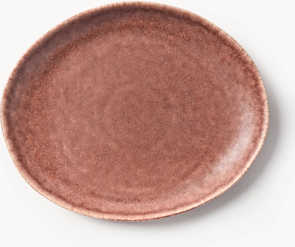 Pratos de pequeno-almoço artesanais com forma orgânica Macey, conjunto de 4