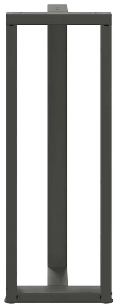 Pés para mesa de bar em forma de T, 2 peças, antracite, 40x35x(110-111