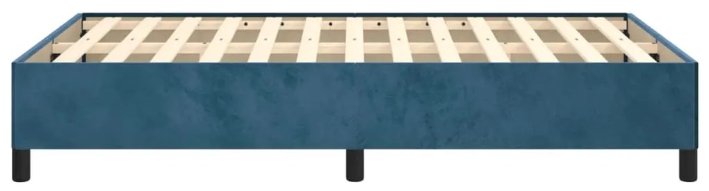 Estrutura de cama com colchão azul escuro 120x190 cm Veludo