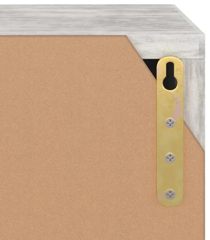 Móvel de TV 88,5x27,5x30,5 cm contraplacado cinzento-cimento