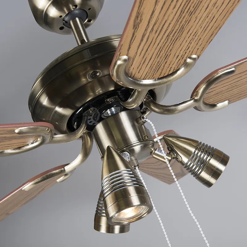 Ventilador de teto bronze - Mistral 42 Moderno