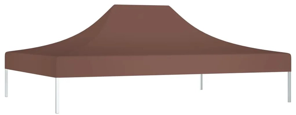 Teto para tenda de festas 4,5x3 m 270 g/m² castanho