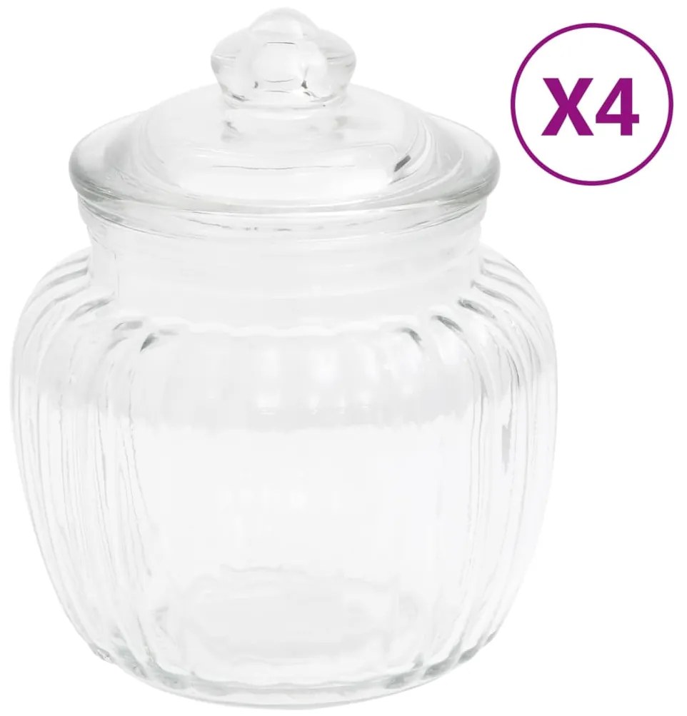 Frasco de vidro 4 pcs 500 ml