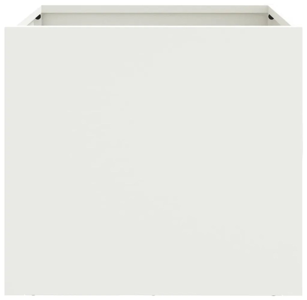 Vasos/floreiras 2 pcs 32x30x29 cm aço branco