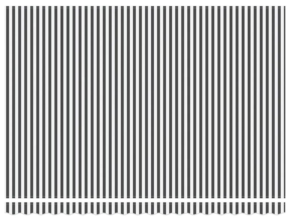 Toldo retrátil 4,5x3 m tecido e alumínio antracite e branco