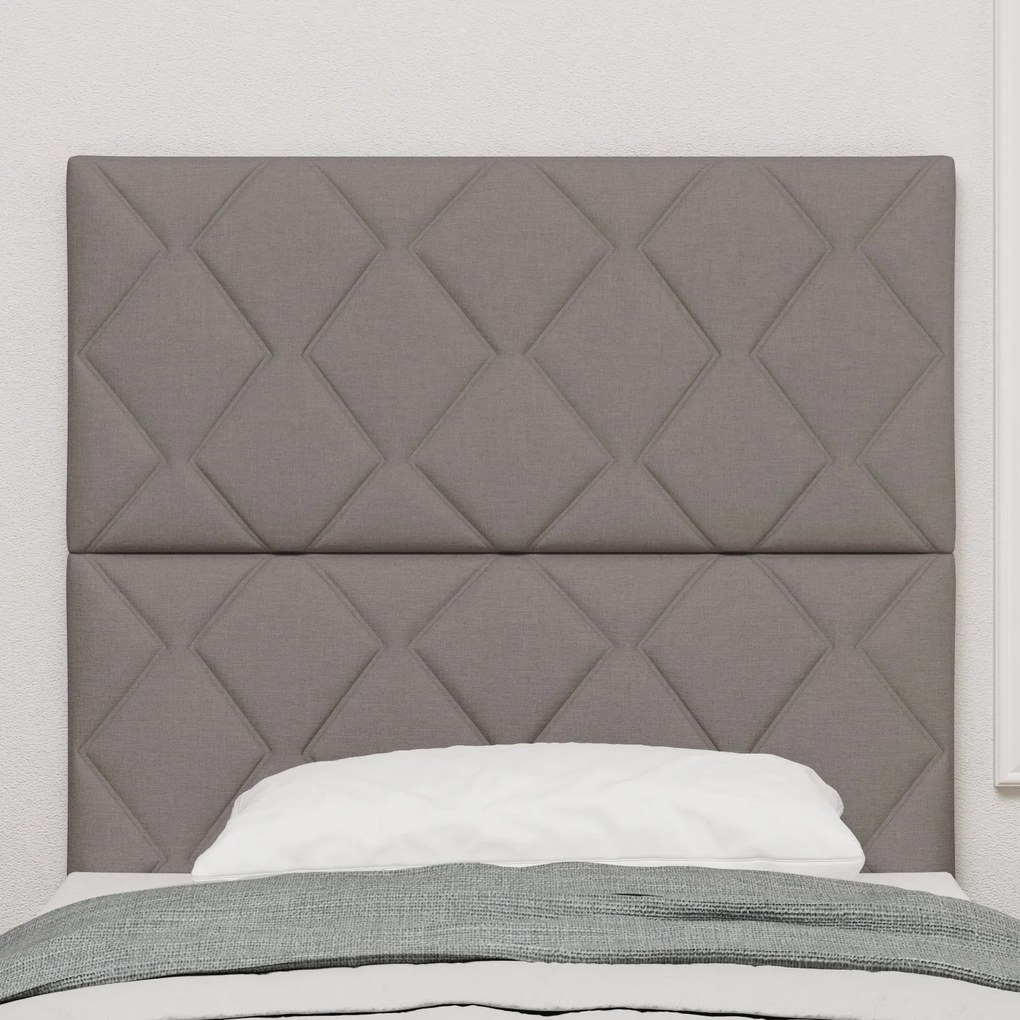 Cabeceira Design Blocos de Diamante Taupe 90 cm Tecido, vidaXL Cabecei