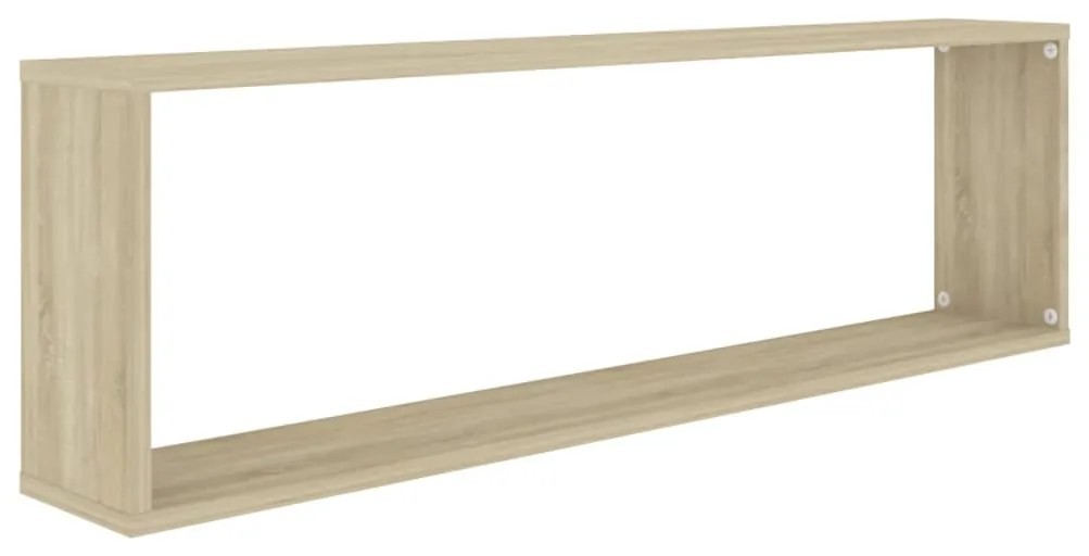 Estantes parede cúbicas 4pcs derivados madeira carvalho sonoma