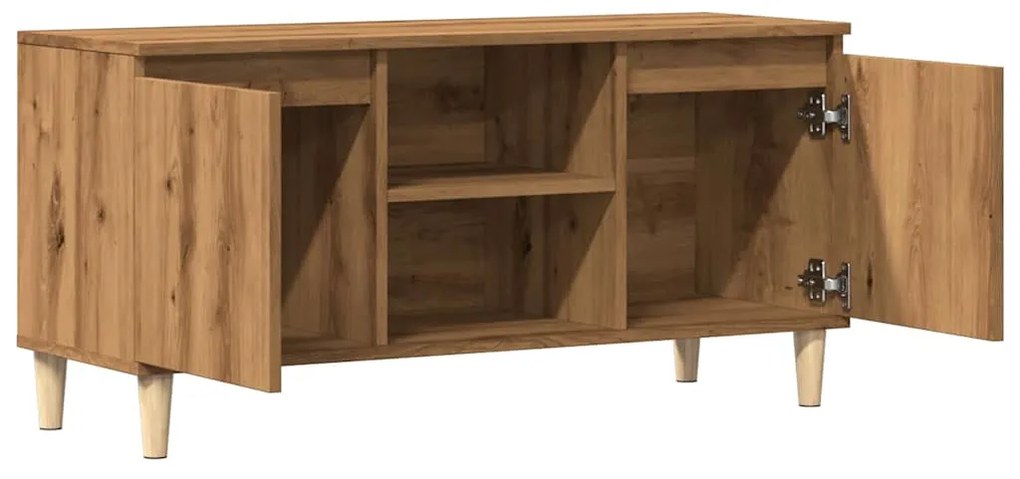 Móvel de TV 102x35x50cm derivados de madeira carvalho artisiano