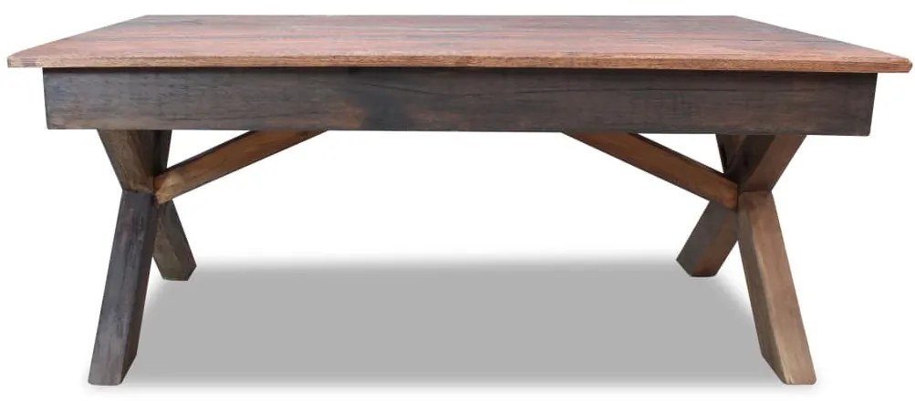 Mesa de centro 110x60x45 cm mistura de madeiras recicladas