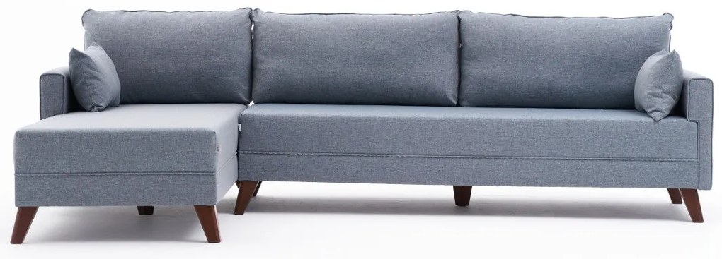 Sofá de Canto Bella – Azul – 275x85x165 cm