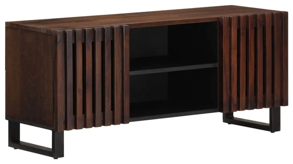 vidaXL Móvel de TV 105x34x46 cm madeira de mangueira maciça castanho