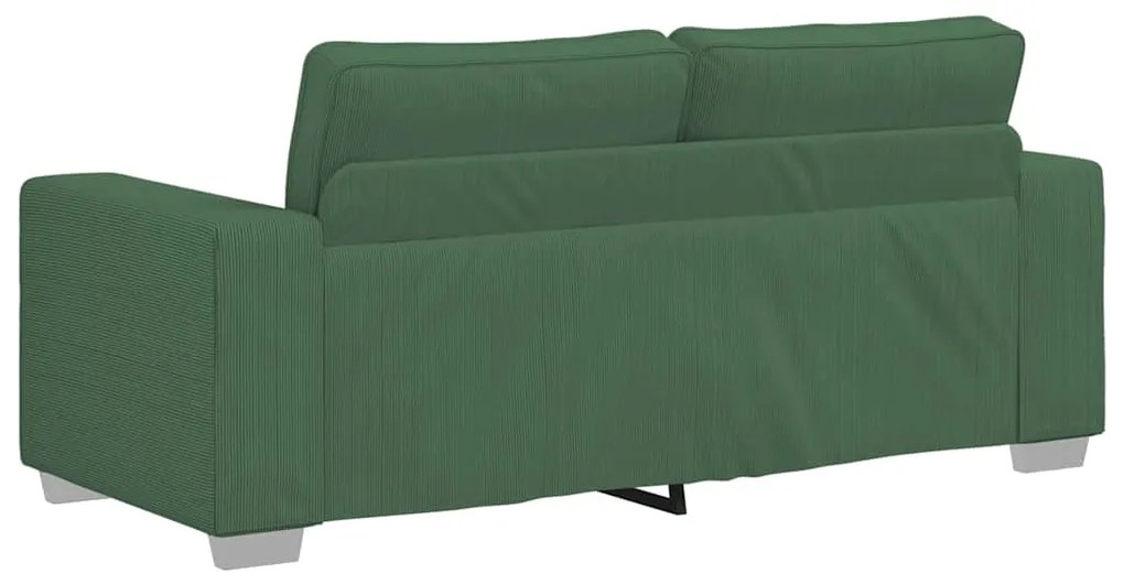 Sofá-luvas 140 cm tecido corduroy verde escuro
