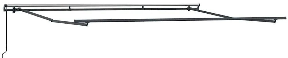 Toldo Retrátil Manual laranja e castanho 400 × 350 cm Poliéster