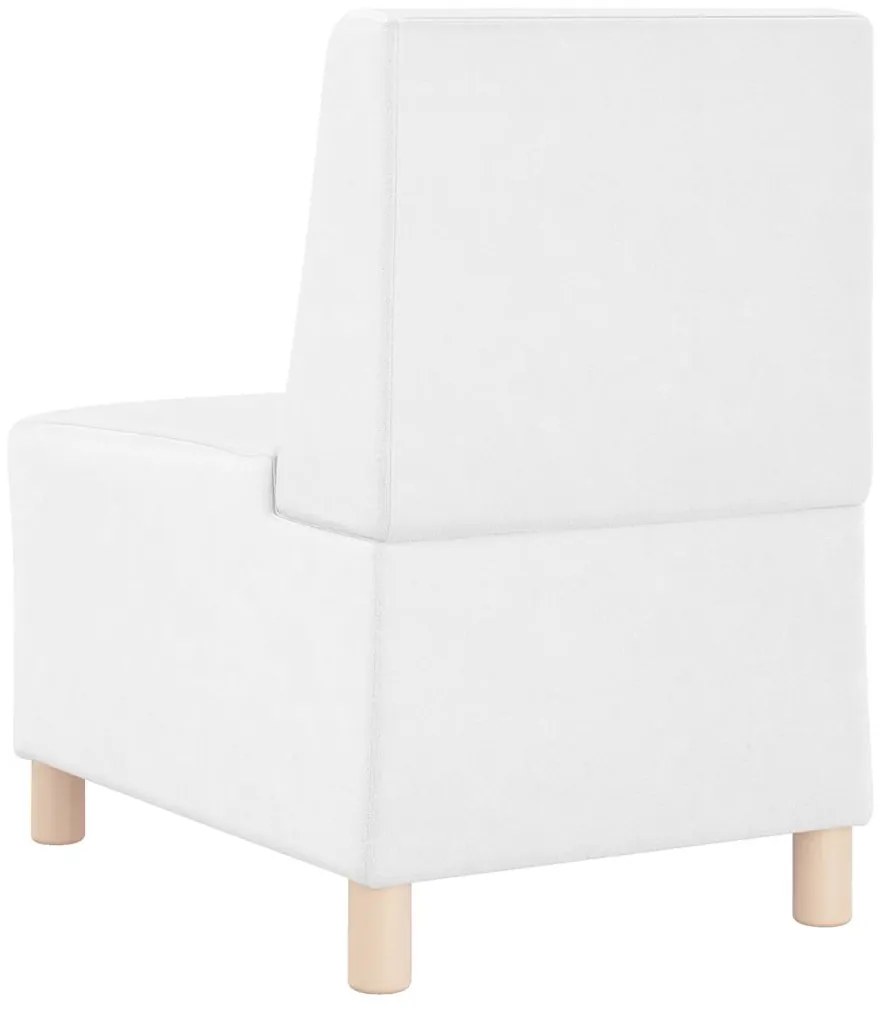 Poltrona 55 cm couro artificial branco