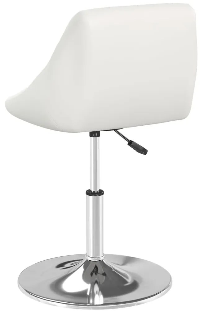 Cadeiras de jantar 4 pcs couro artificial branco