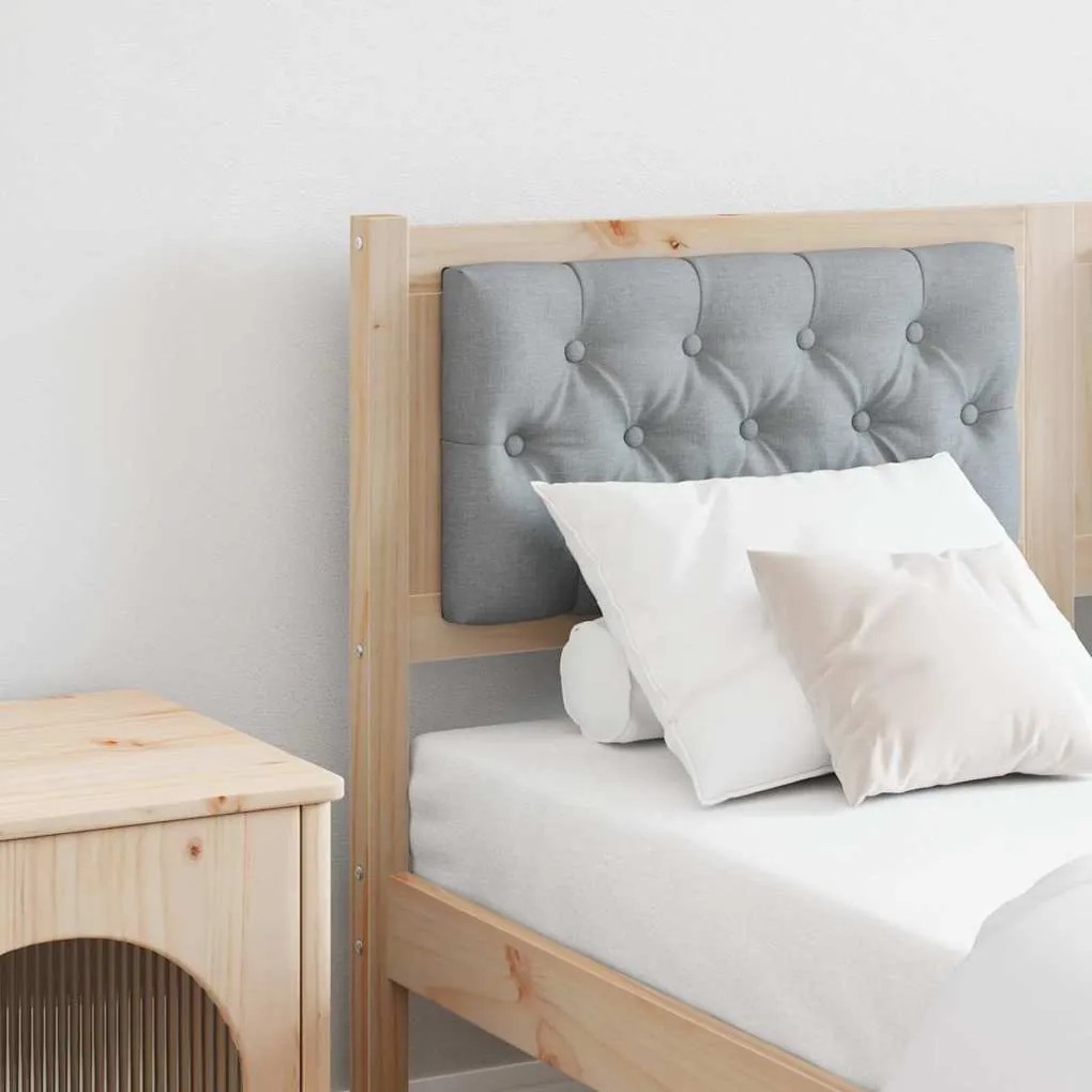 vidaXL Cabeceira Marrom e cinza claro 140 cm Madeira de pinho maciça