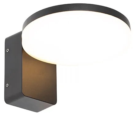 Candeeiro de parede exterior moderno preto com LED IP54 - Esmee Moderno