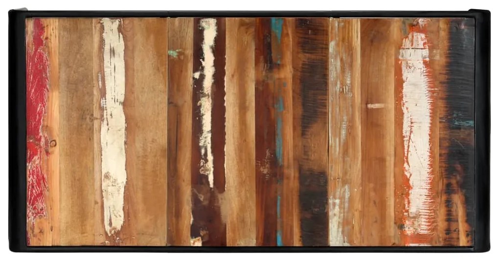 Mesa de jantar 180x90x76 cm madeira recuperada maciça