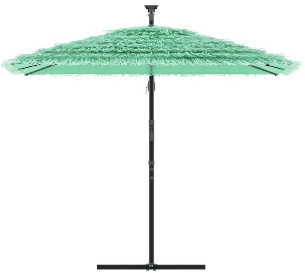 Guarda-sol de jardim com poste de aço 246x246x230 cm verde