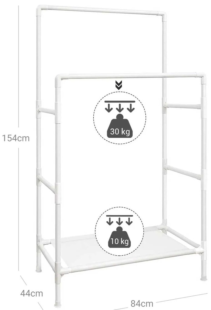 Guarda roupa metal 84 x 44 x 154 cm Branco