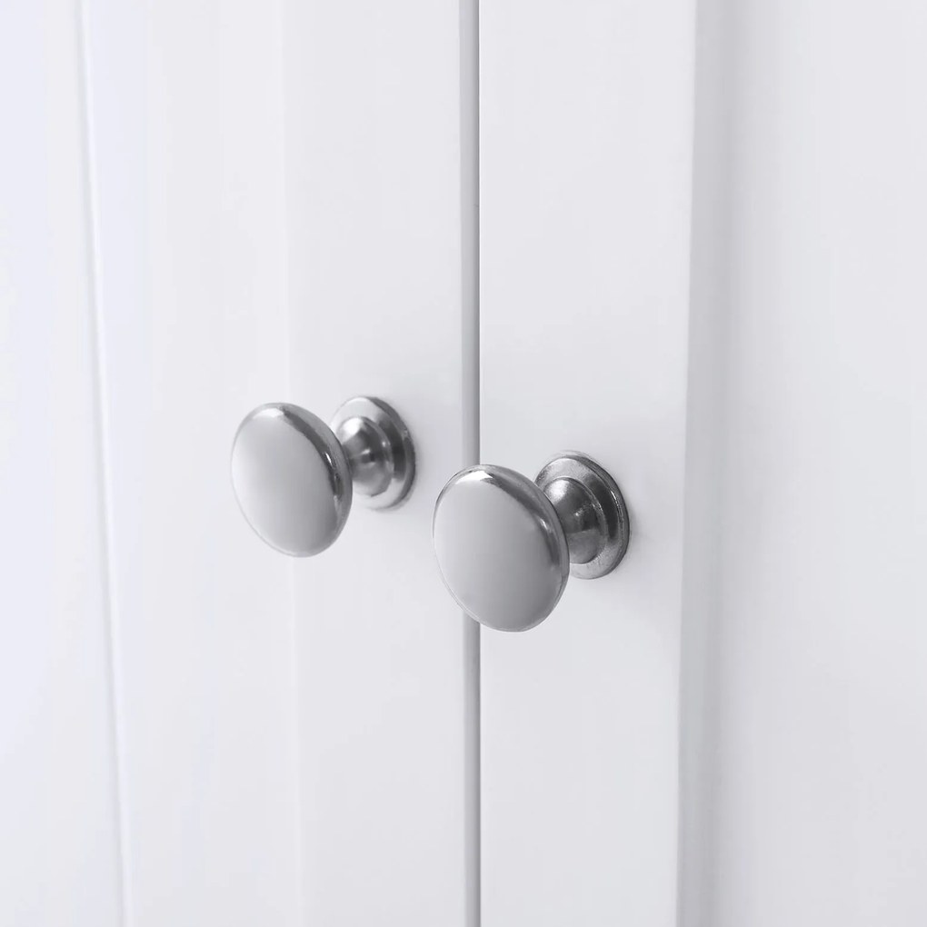 Armário de arrumação com porta dupla 60 x 80 x 30 cm branco