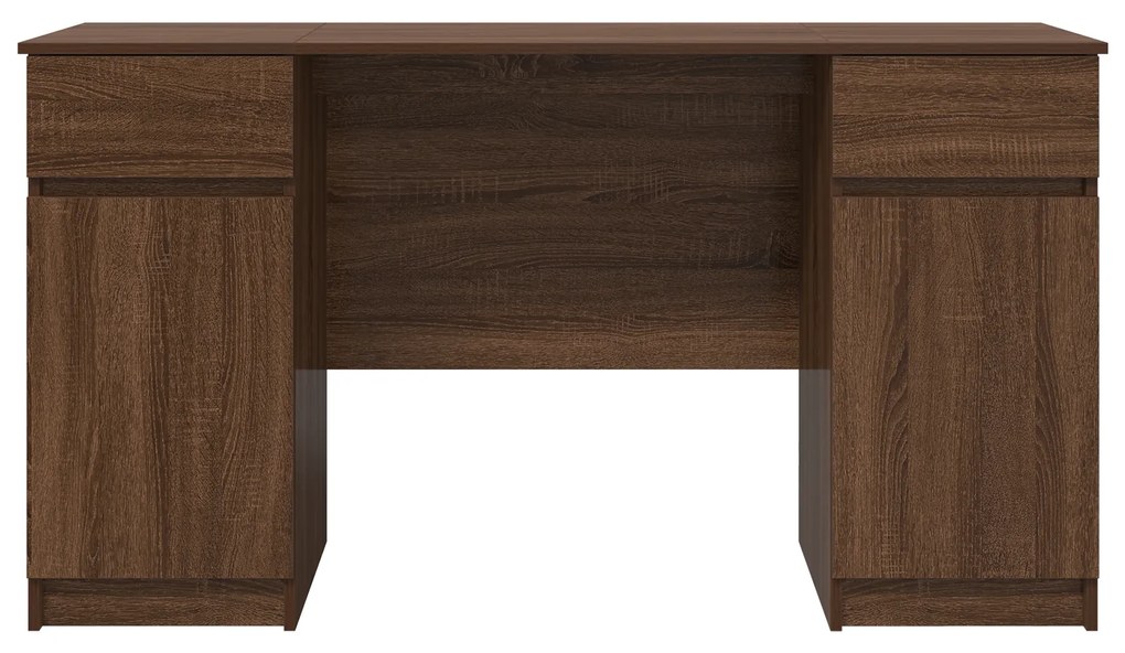 Mesa vidaXL Castanho Carvalho 140x49x76 cm em Madeira Estruturada