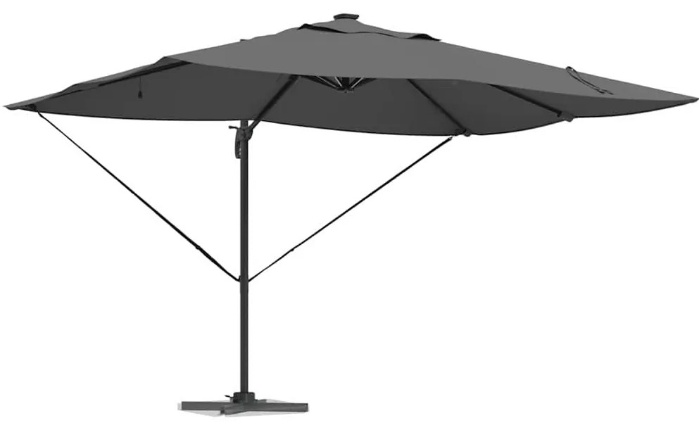 Parasol Cantilever Roma com LEDs Antracite 352x251x265 cm - Estrutura