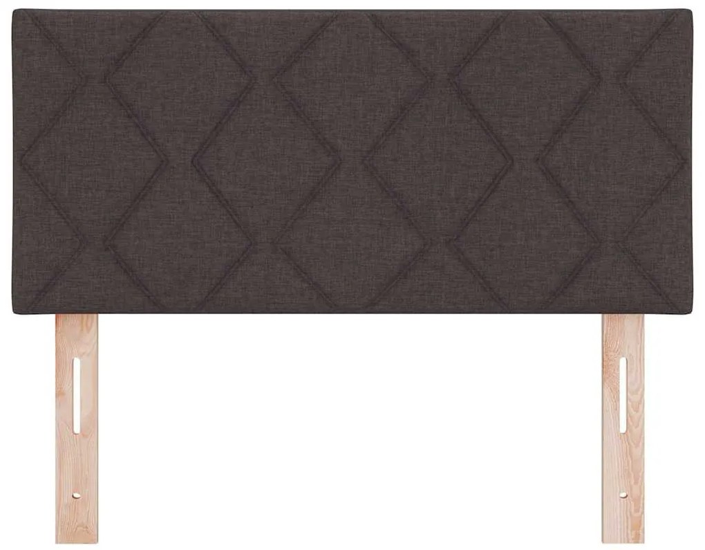 Cabeceira LED vidaXL Design Blocos de Diamante Castanho Escuro 100 cm