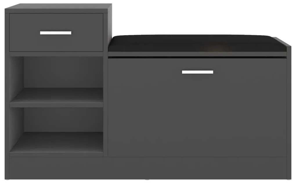 Banco sapateira 94,5x31x57 cm derivados de madeira cinzento