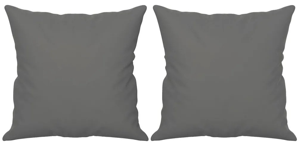 Sofá 2 lugares c/ almofadas 140 cm microfibra cinzento-escuro