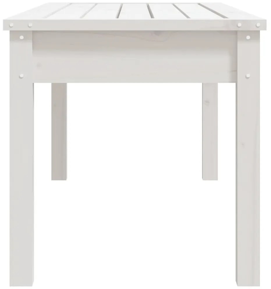 Banco de jardim 109x44x45 cm madeira de pinho maciça branco