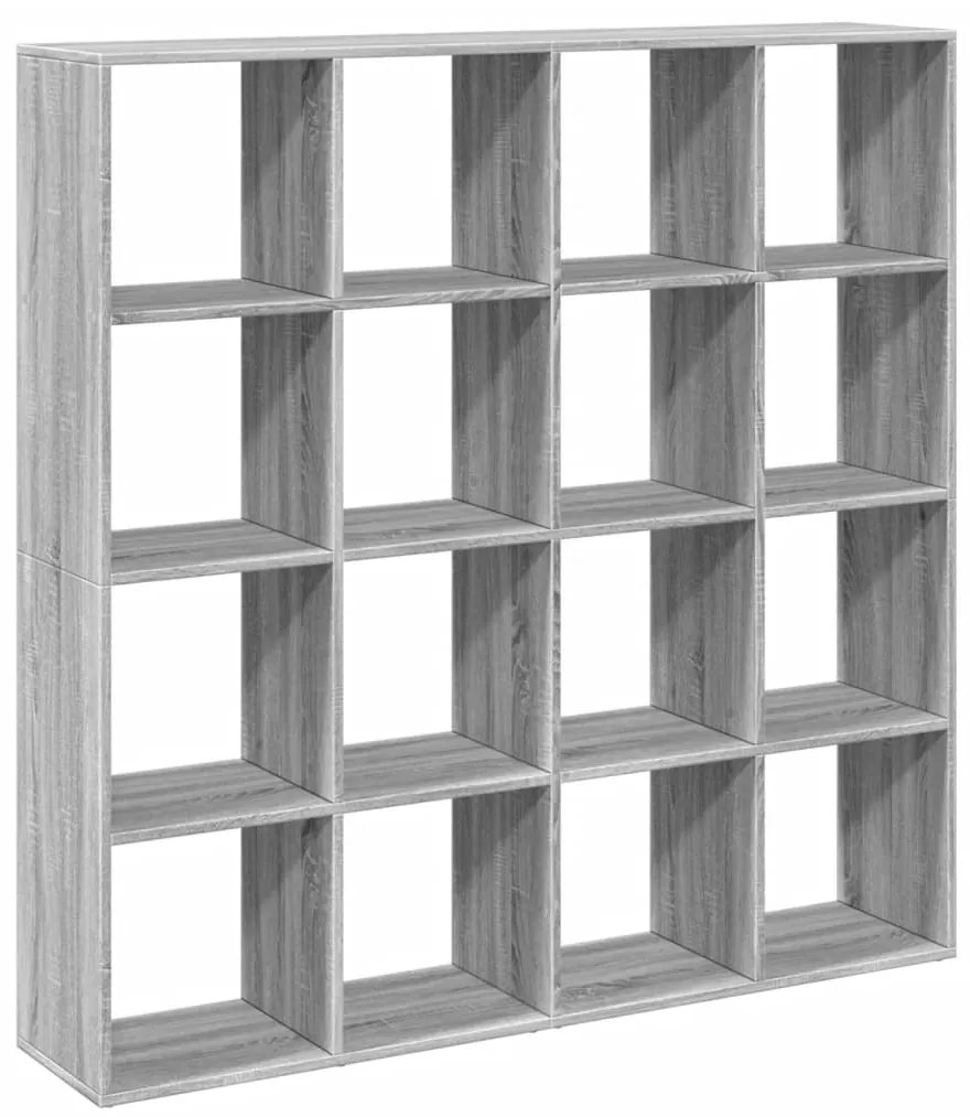 Estante 137,5x29x137,5 cm derivados de madeira cinzento sonoma