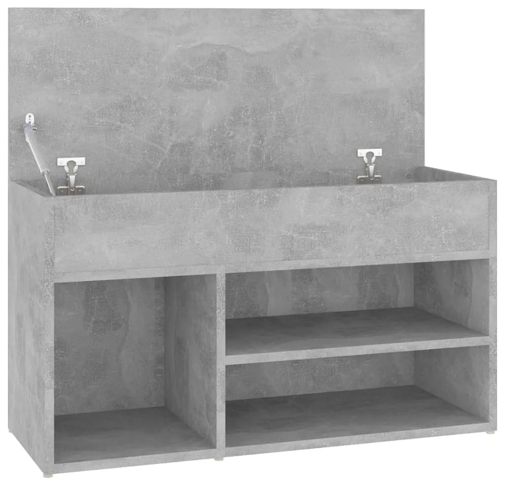 Banco sapateira 80x30x45 cm derivados madeira cinzento-cimento