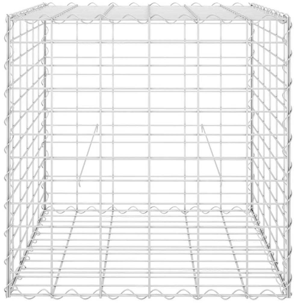 Canteiro elevado/cubo gabião 60x60x60 cm fio de aço