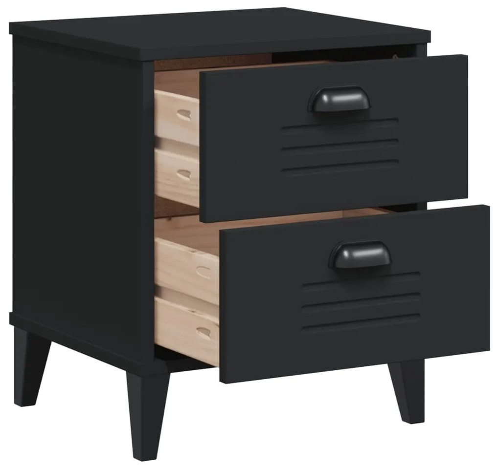 Mesa de cabeceira VIKEN derivados de madeira preto