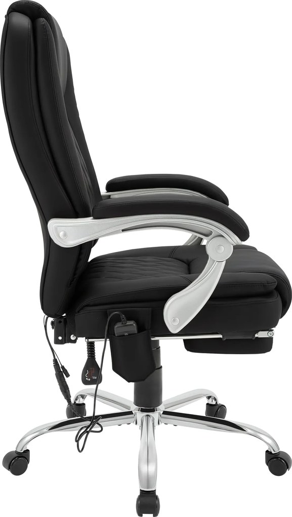 Cadeira de escritório Rubia com função de massagem preta