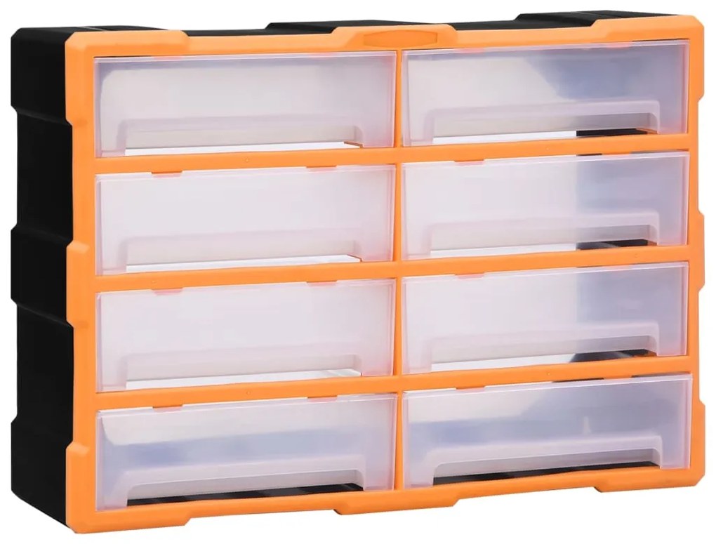 Caixa organizadora com 8 gavetas grandes 52x16x37 cm