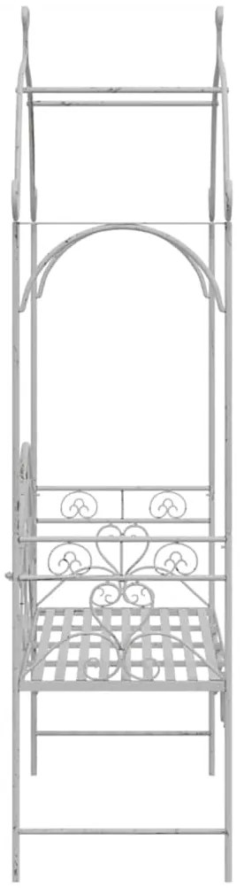Banco Branco Metal 121 x 48 x 200 cm Inserções Decorativas