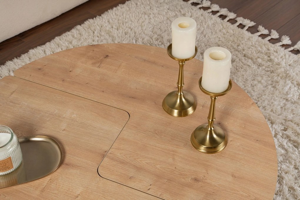 Mesa de Centro Moira – Carvalho – Ø90x41 cm