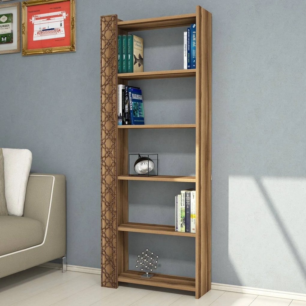 Estante City – Nogueira – 64,6 cm x 170 cm x 24,2 cm