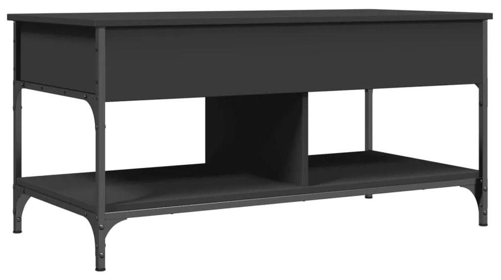 Mesa de centro 100x50x50 cm derivados de madeira/metal preto