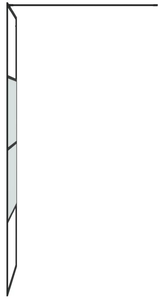 Divisória de chuveiro 80x195 cm vidro semiopaco ESG preto