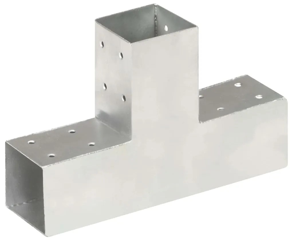 vidaXL Base para poste em forma de T 71x71 mm metal galvanizado