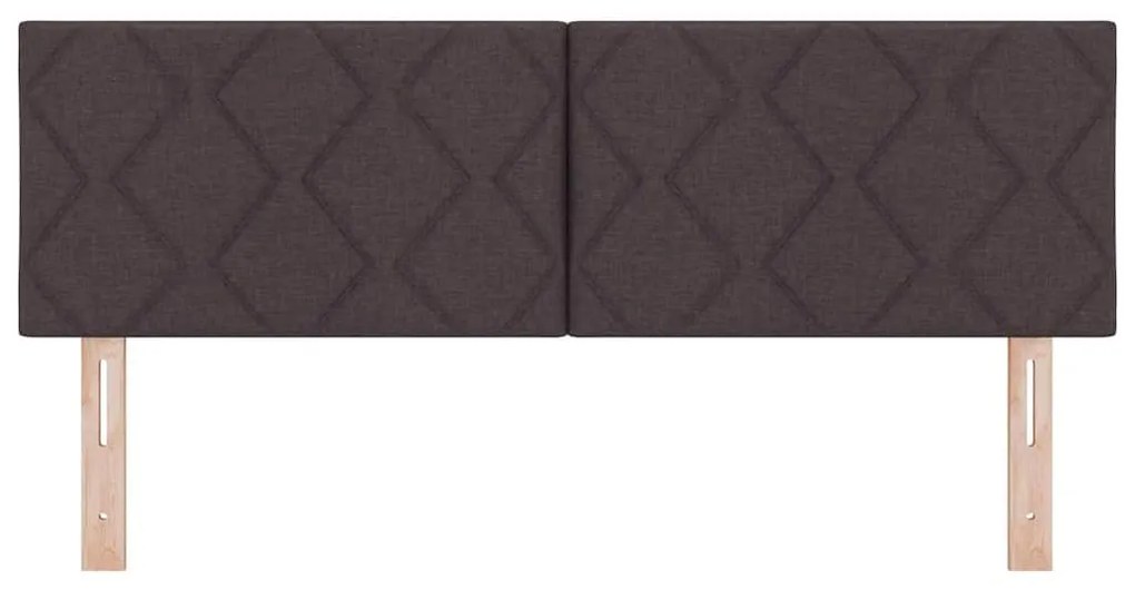 Cabeceira com Design de Blocos de Diamante Marrom Escuro, 160 cm de Te