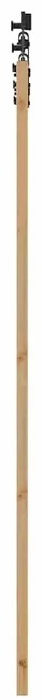 Conjunto de Porta Deslizante vidaXL 73.5x211 cm Madeira Maciça de Pinh