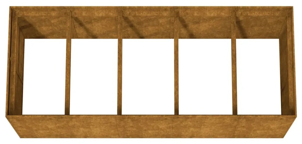 Canteiro elevado de jardim 200x80x80 cm aço corten