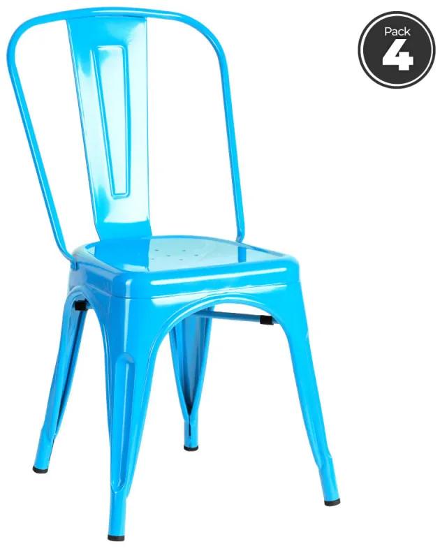 Pack 4 Cadeiras Torix - Azul celeste