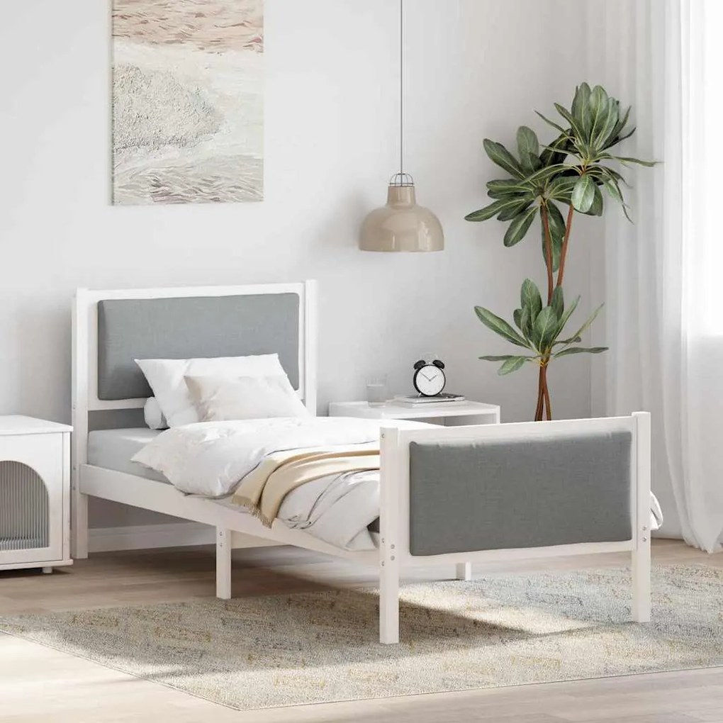 vidaXL Estrutura da Cama Cinzento-claro 80 x 200 cm tecido